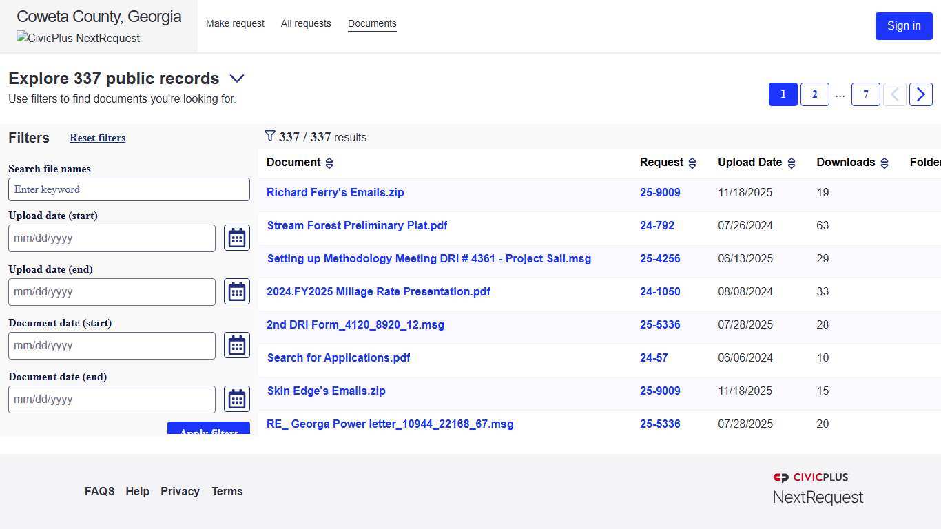 Documents - NextRequest - Modern FOIA & Public Records Request Software